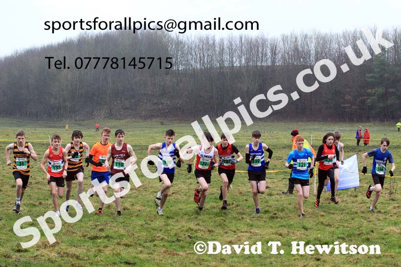 Boys under-15s 2022 North Eastern Harrier League, Thornley Farm, Peterlee, County Durham. Photo: David T. Hewitson/Sports for All Pics